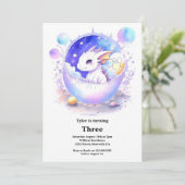 Watercolor Dragon Invitation Anniversaire (Debout devant)