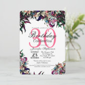 Watercolor Dragon Lys Invitation de fête d'anniver (Debout devant)