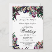 Watercolor Dragon Lys Wedding Invitations (Devant)