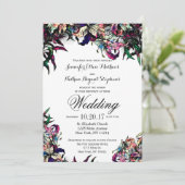 Watercolor Dragon Lys Wedding Invitations (Debout devant)