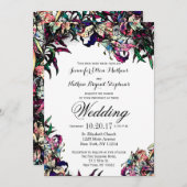 Watercolor Dragon Lys Wedding Invitations (Devant / Derrière)
