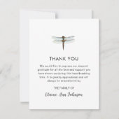 Watercolor Dragonfly Funeral Photo Merci (Devant)
