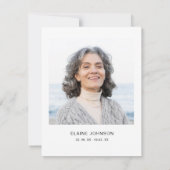 Watercolor Dragonfly Funeral Photo Merci (Dos)