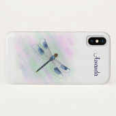 Watercolor Dragonfly iPhone X Coque (Dos (Horizontal))