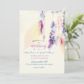 Watercolor Dreamcatcher Boho Faire-part de mariage (Debout devant)