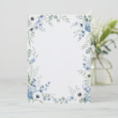 Watercolor Dusty Blue Wedding Program Programma (Staand voorkant)