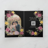  Watercolor  Dusty Country Burgundy Roses On Black (Binnen)