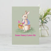 Watercolor Easter Bunny Kaart (Staand voorkant)