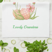 Watercolor Easter Egg Personalized Kitchen Towels Theedoek (Gevouwen)