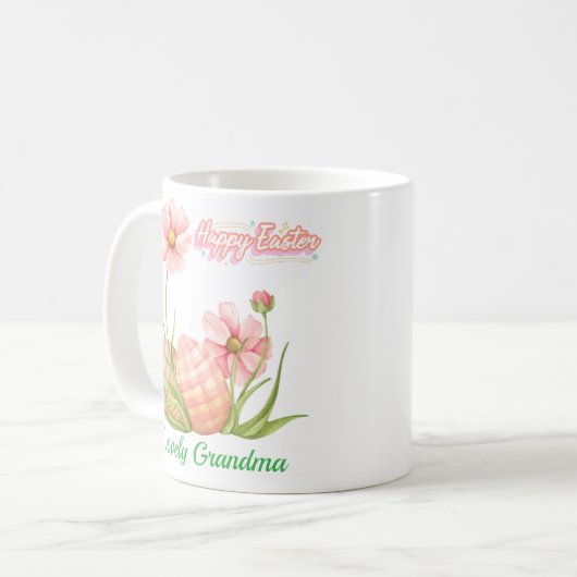 Watercolor Easter Egg Personalized Mug (Devant gauche)