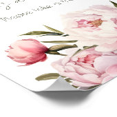 Watercolor elegant peony Babies are sweet Poster (Hoek)