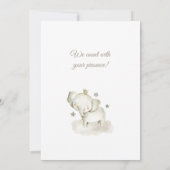 Watercolor Elephant Baby Shower Invitation (Dos)