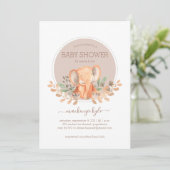 Watercolor Elephant Boho Safari Baby Shower (Staand voorkant)