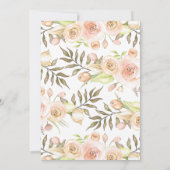 Watercolor Elephant Girl Baby Shower Invitations (Dos)