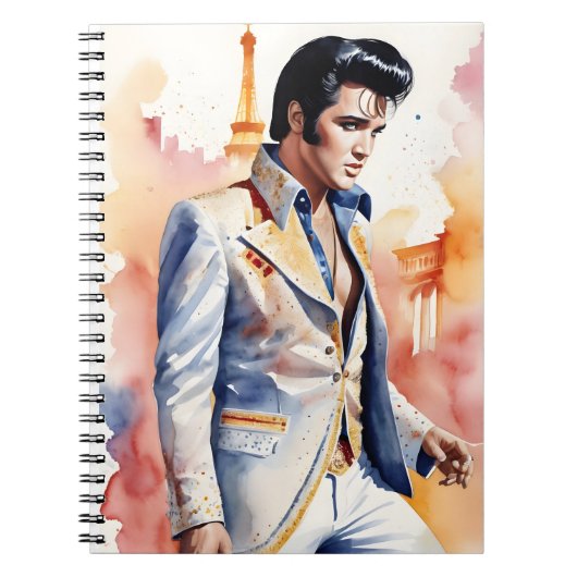 Watercolor elvis presley notitieboek (Voorkant)