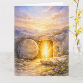 Watercolor Empty Tomb Kaart (Gele Bloem)