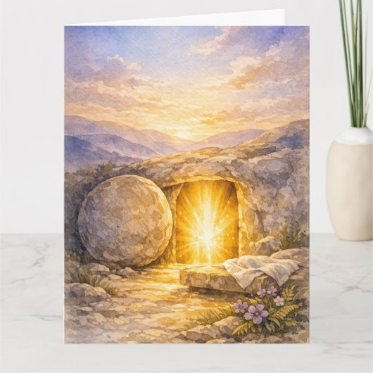Watercolor Empty Tomb Kaart (Voorkant)