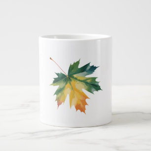Watercolor Esdoornblad Aanpasbare Worp Kussen Extra Grote Beker