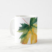 Watercolor Esdoornblad Aanpasbare Worp Kussen Koffiemok (Voorkant links)