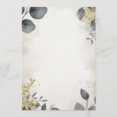 Watercolor Eucalyptus | Elegant Wedding Menu (Dos)