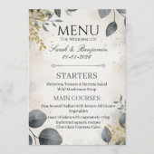 Watercolor Eucalyptus | Elegant Wedding Menu (Devant)