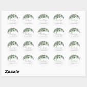 Watercolor Eucalyptus Greenery Birthday Thank You  Ronde Sticker (Vel)