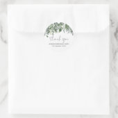 Watercolor Eucalyptus Greenery Birthday Thank You  Ronde Sticker (Tas)
