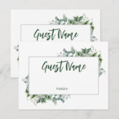 Watercolor Eucalyptus Rand Tafel Plaatskaart Briefkaart (Voorkant / Achterkant)