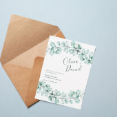 Watercolor Eucalyptus Wedding Invitation