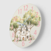 Watercolor Fairytale Princess Whimsical Grote Klok (Hoek)