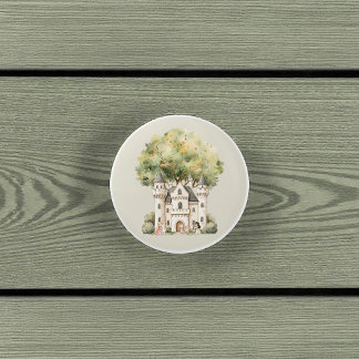 Watercolor Fairytale Princess Whimsical Keramische Knop