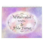 Watercolor Faune et Versets bibliques | Calendrier (Protection)