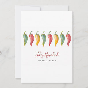 Watercolor Feliz Navidad kerstkaart
