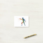 watercolor fencing post-it® notes (Op bureau)