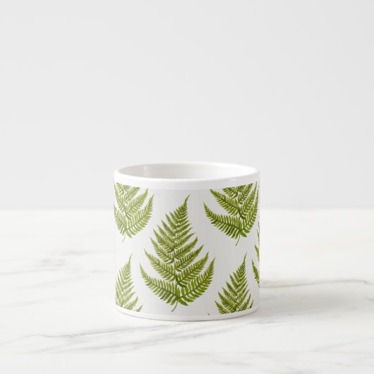 Watercolor Fern Pattern Espresso Kop (Voorkant)