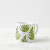 Watercolor Fern Pattern Espresso Kop (Voorkant rechts)