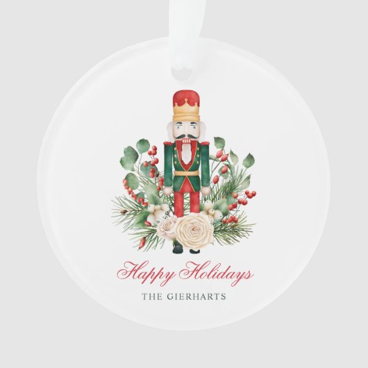 Watercolor Festive Nutcracker Joyeux vacances (devant)