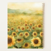 Watercolor Field of Sunflowers Planner (Achterkant)