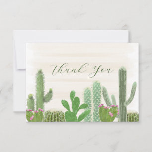 Watercolor Fiesta Cactus Planten Dank Je Wel Bedankkaart