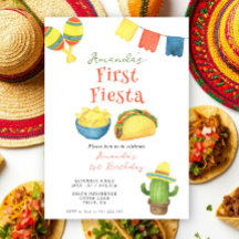 Watercolor Fiesta Eerste Verjaardag
