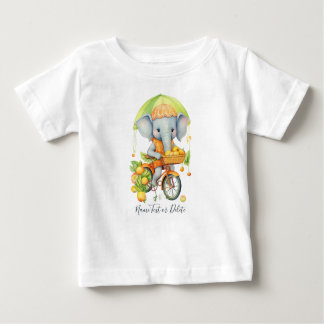 Watercolor Fietselectriciteit Olifant Baby T-shirt