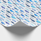 Watercolor fish cadeaupapier (Hoek)