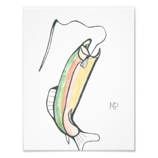 Watercolor Fish Foto Afdruk