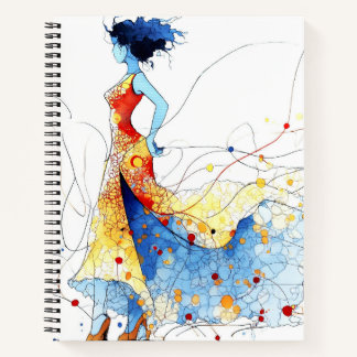 Watercolor Flamenco Danser – Vreugde in Beweging # Notitieboek