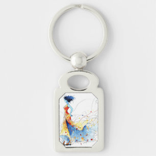 Watercolor Flamenco Danser – Vreugde in Beweging # Sleutelhanger