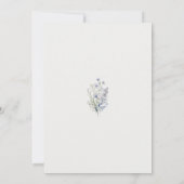 Watercolor Fleur sauvage Floral Wedding Invitation (Dos)