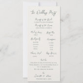 Watercolor Fleur sauvage Floral Wedding Programme (Dos)