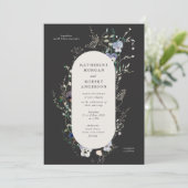 Watercolor Fleurs sauvages Élégante invitation de  (Debout devant)