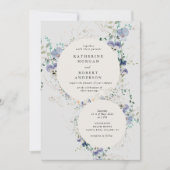 Watercolor Fleurs sauvages Élégante invitation de  (Devant)