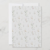 Watercolor Fleurs sauvages Élégante invitation de (Dos)